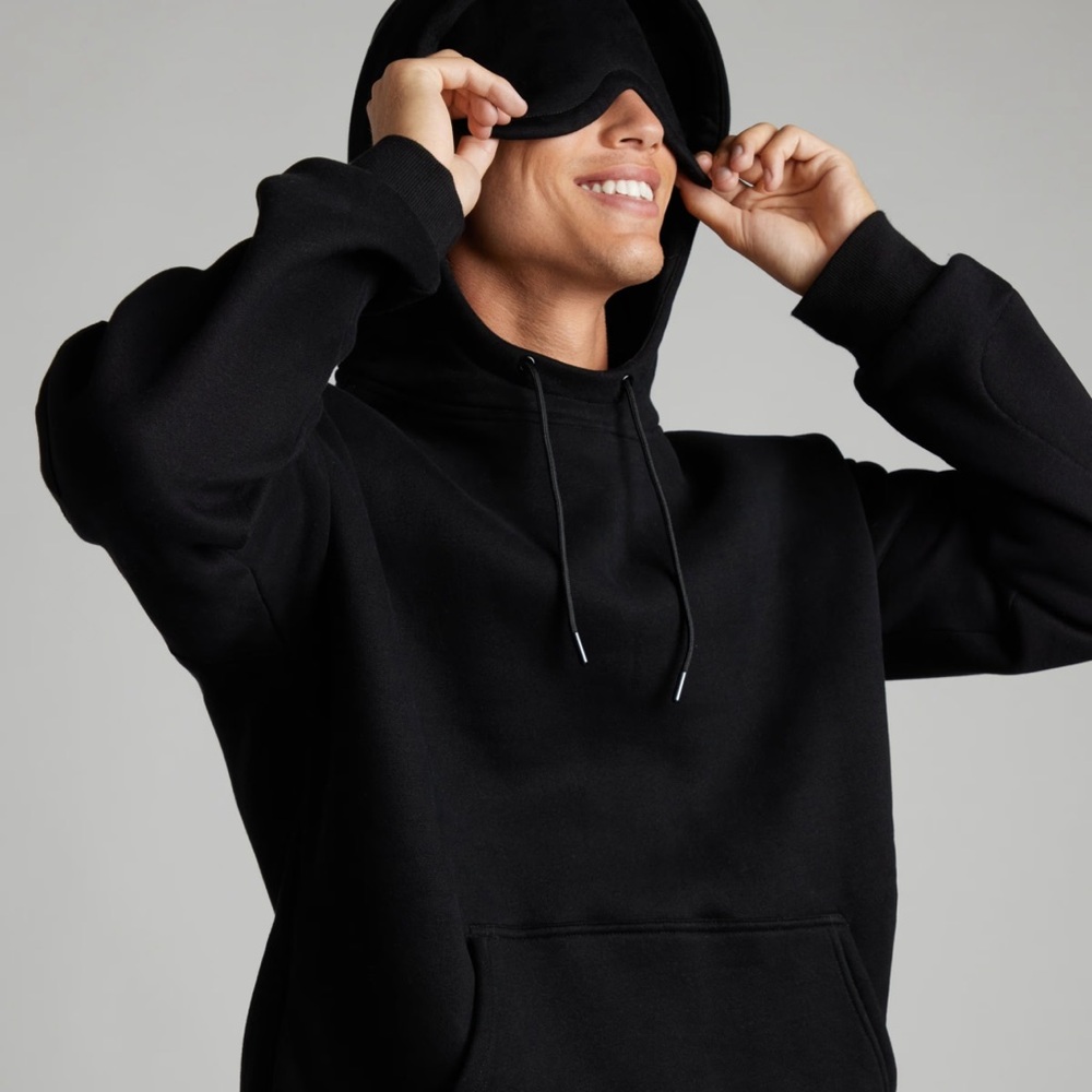 Airplane Mode Travel Hoodie – Obsidian Black – Unisex 2XL